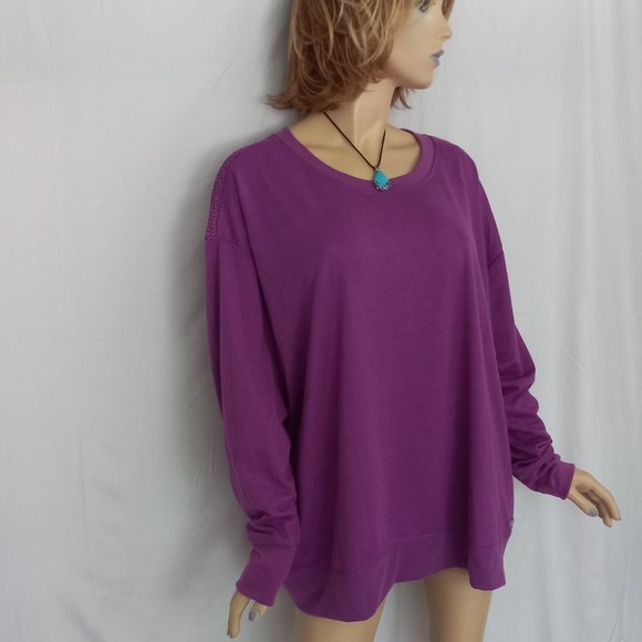 Nwt $60 NINE WEST Active Mesh Back Top Sweater Sz 3X - Picture 3 of 8